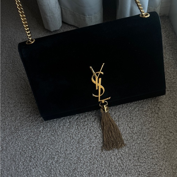 YSL Kate Medium Tassel YSL Wallet on Chain in suede leather - Picture 5 of 5
